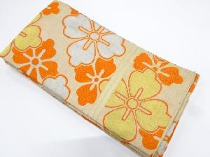 アンティーク　花菱に古典柄織り出し子供帯（材料）